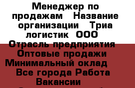 Менеджер по продажам › Название организации ­ Триа логистик, ООО › Отрасль предприятия ­ Оптовые продажи › Минимальный оклад ­ 1 - Все города Работа » Вакансии   . Свердловская обл.,Кировград г.